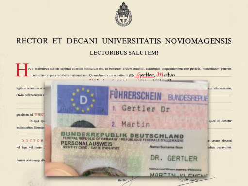 Urkunde und Ausweise